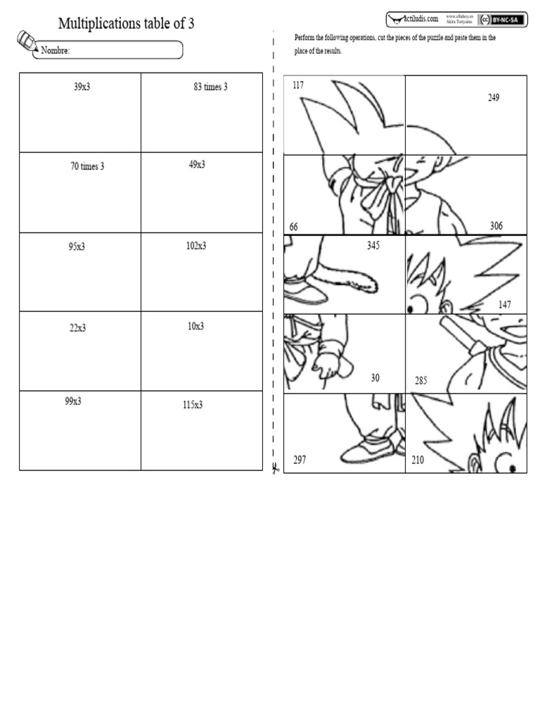 Goku Multiplications t.3 | PDF