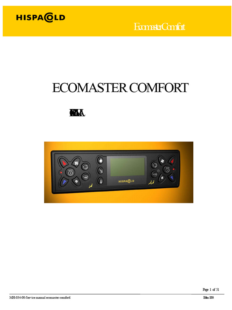 Ecomaster Comfort Service Manual | PDF | Air Conditioning | Home Appliance