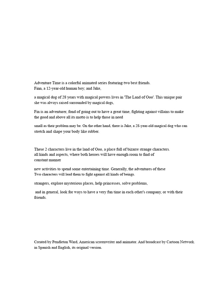 Adventure Time | PDF | Television Series Created | Television Series