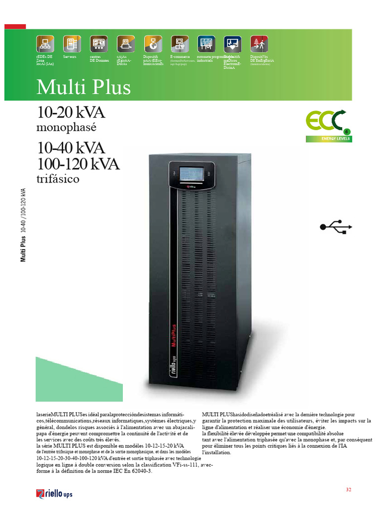 Système UPS MULTI PLUS : Performance et Flexibilité | PDF | Redresseur ...