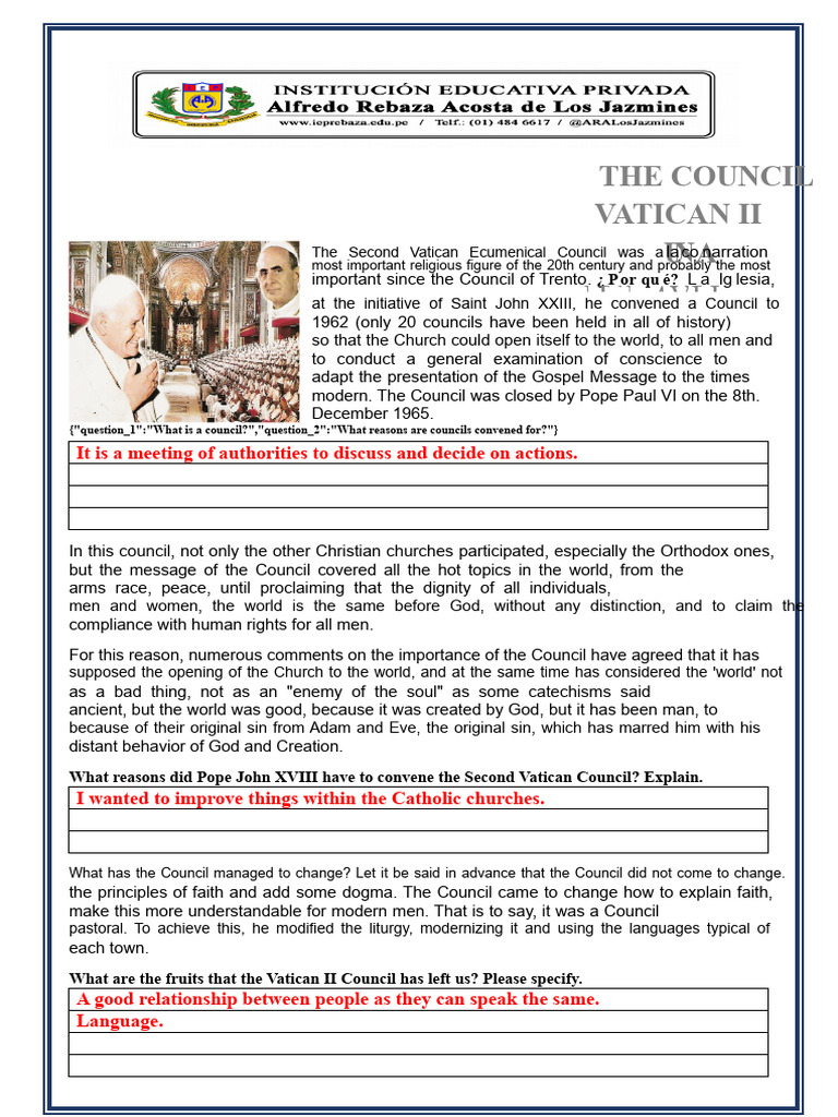 VATICAN COUNCIL II FILE - Resolved | PDF | Second Vatican Council ...