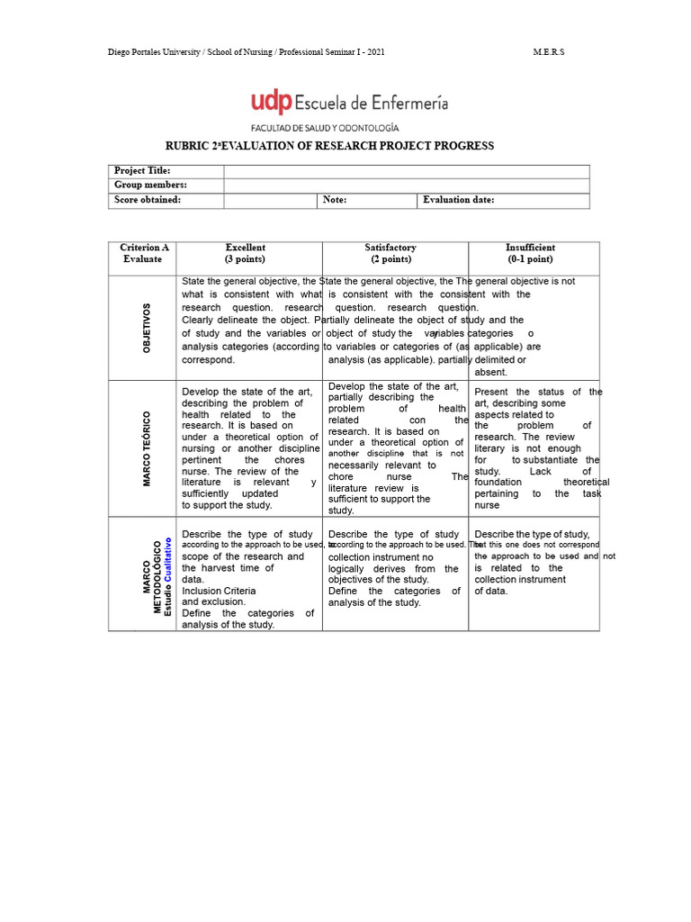 RUBRIC 2nd Evaluation Research Project | PDF | Sampling (Statistics ...