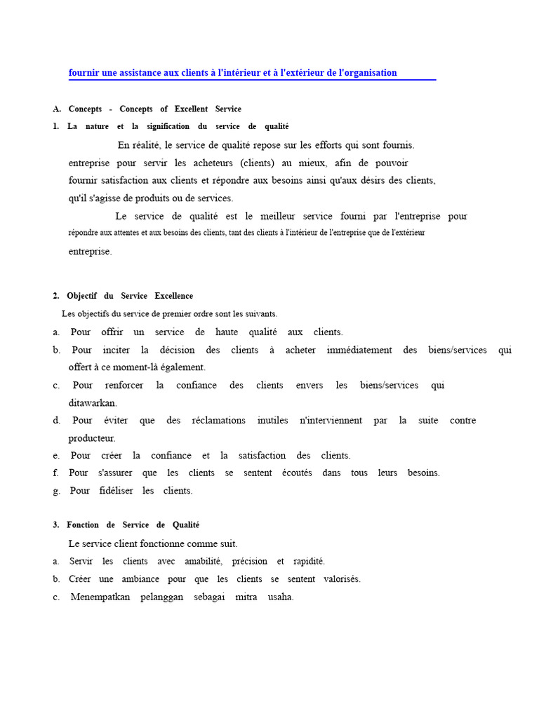 Excellence du Service Client: Concepts Clés | PDF | Consommation (Économie)