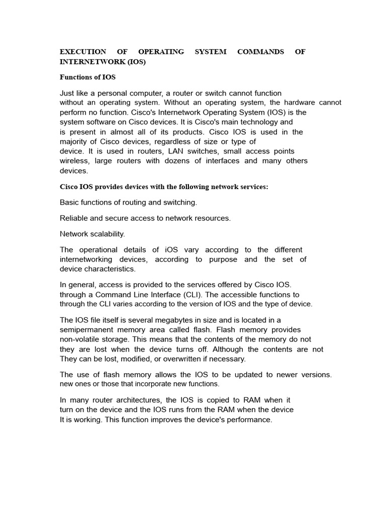 Cisco IOS Command Execution Guide | PDF | Secure Shell | Command Line ...