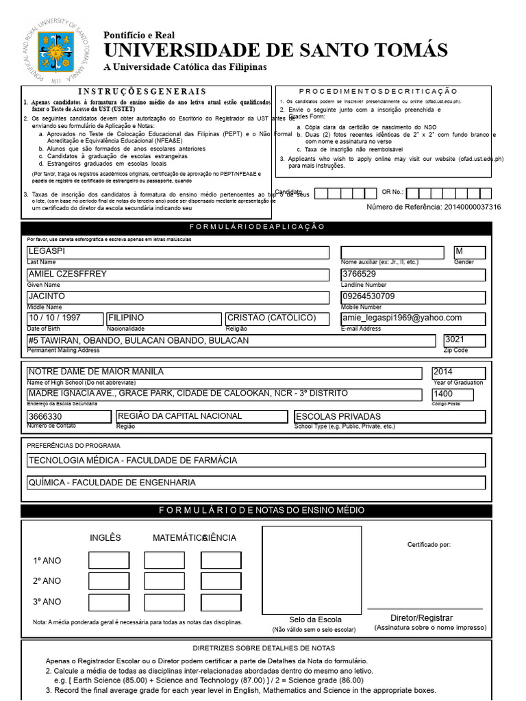 Instruções para Inscrição na USTET | PDF | Estágios educacionais