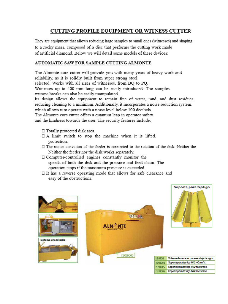 Profile Cutter or Core Cutter Equipment | PDF | Mechanical Engineering ...