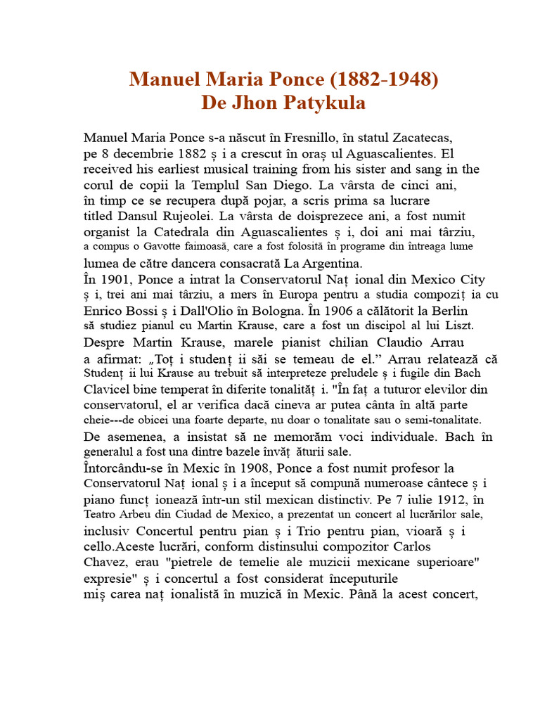 Manuel Maria Ponce | PDF