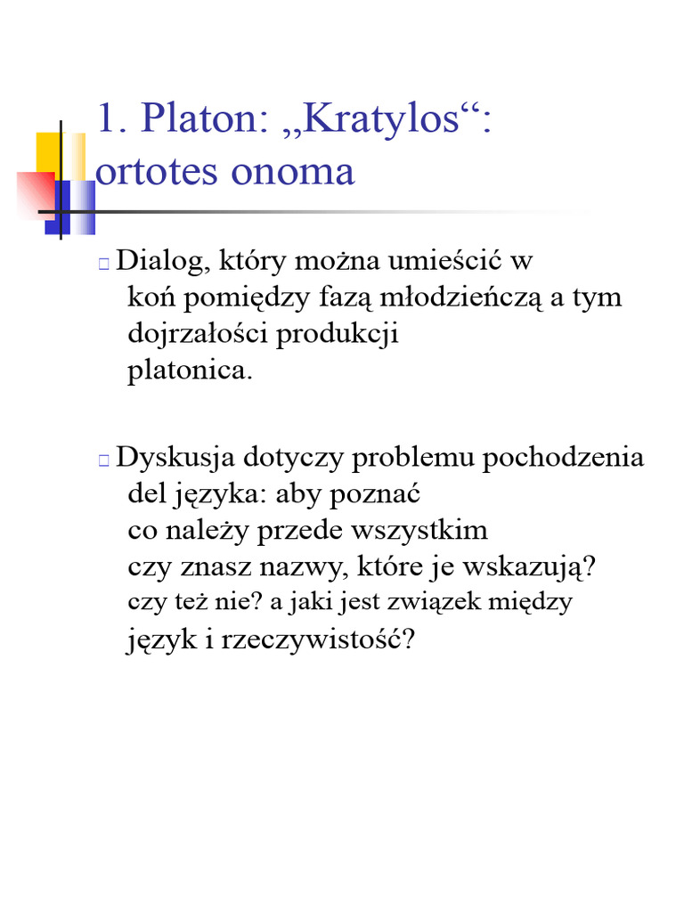Platon - Kratylos | PDF