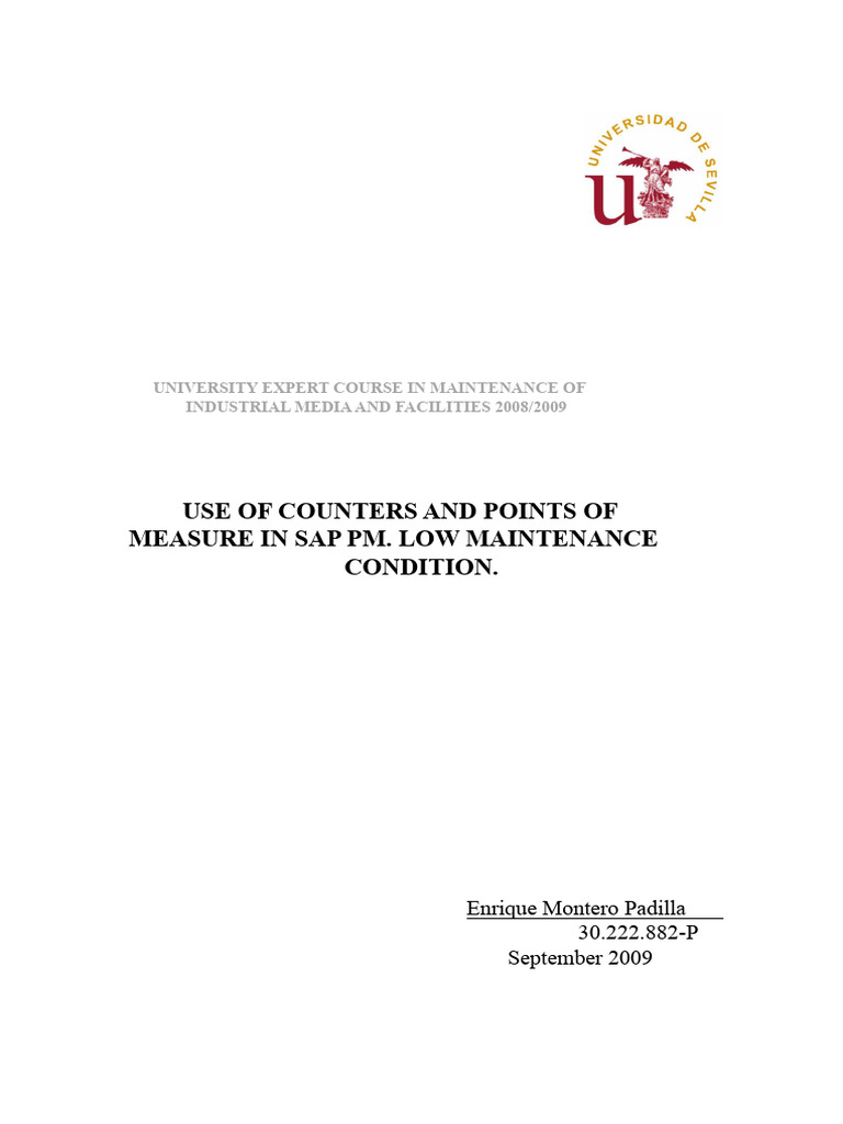 SAP PM: Use of Counters & Measurement Points | PDF | Computing ...