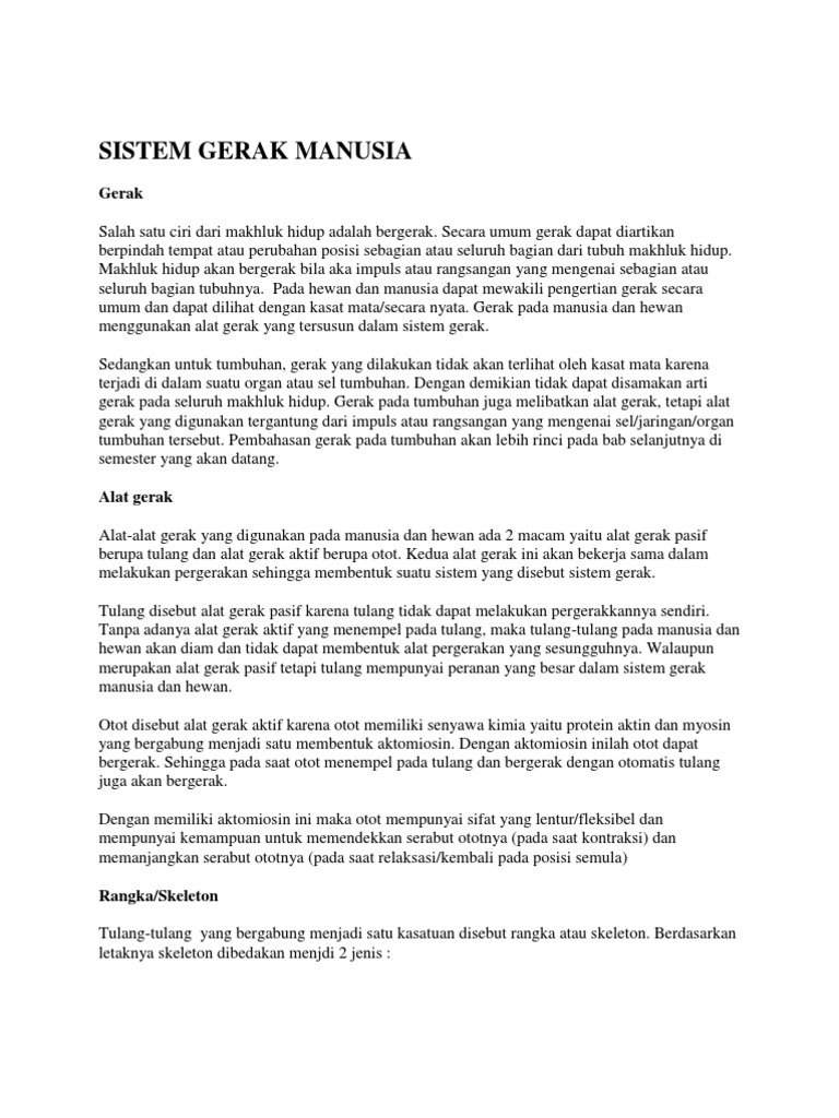 Sistem Gerak Pdf
