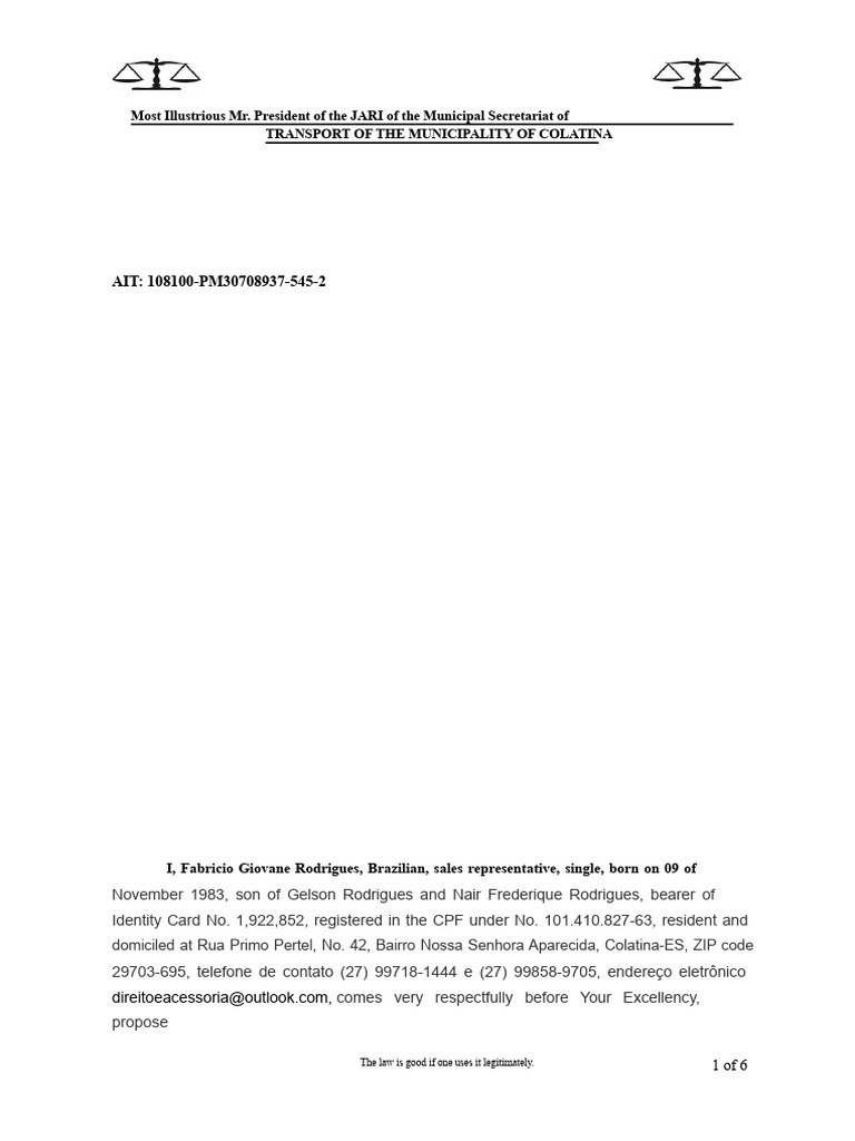 Traffic Ticket Appeal PDF Traffic Annulment