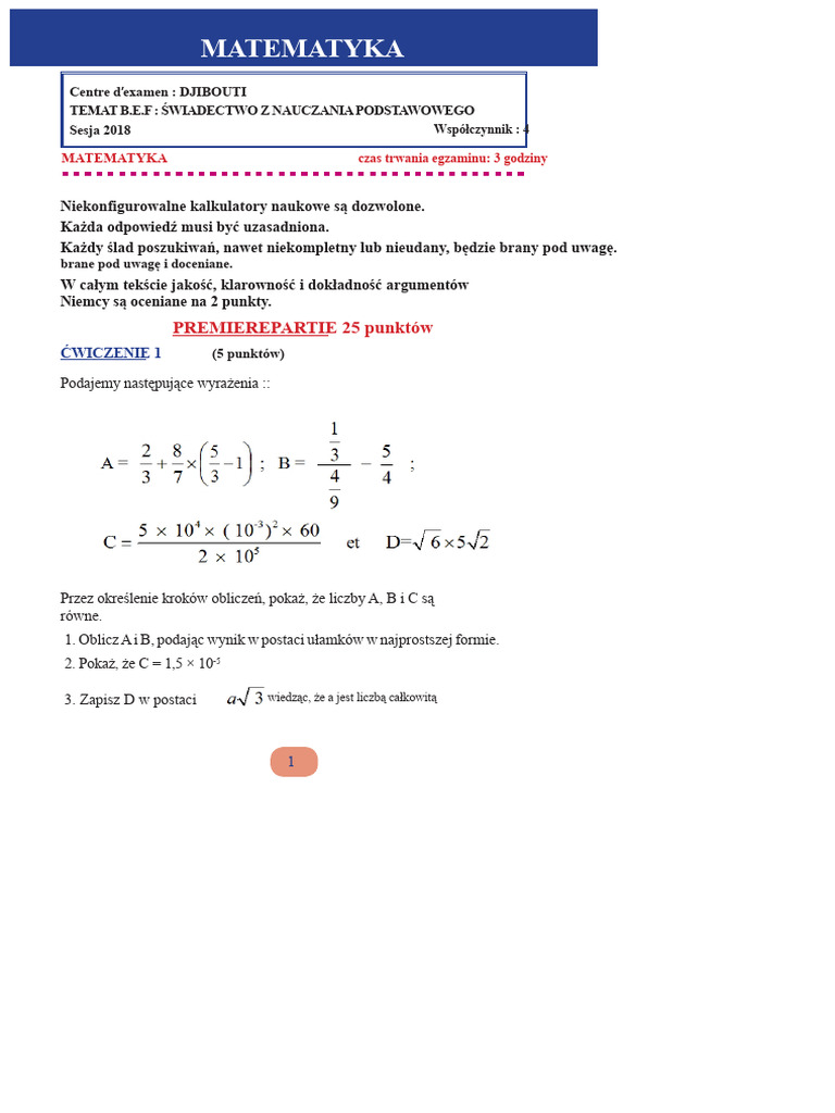 Bef Maths 2019 | PDF
