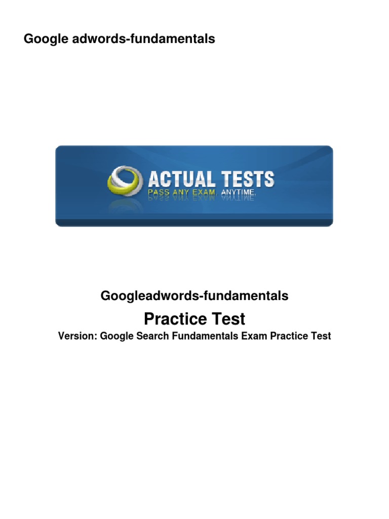 Adwords Fundamentals | PDF | Ad Words | Search Engine Optimization