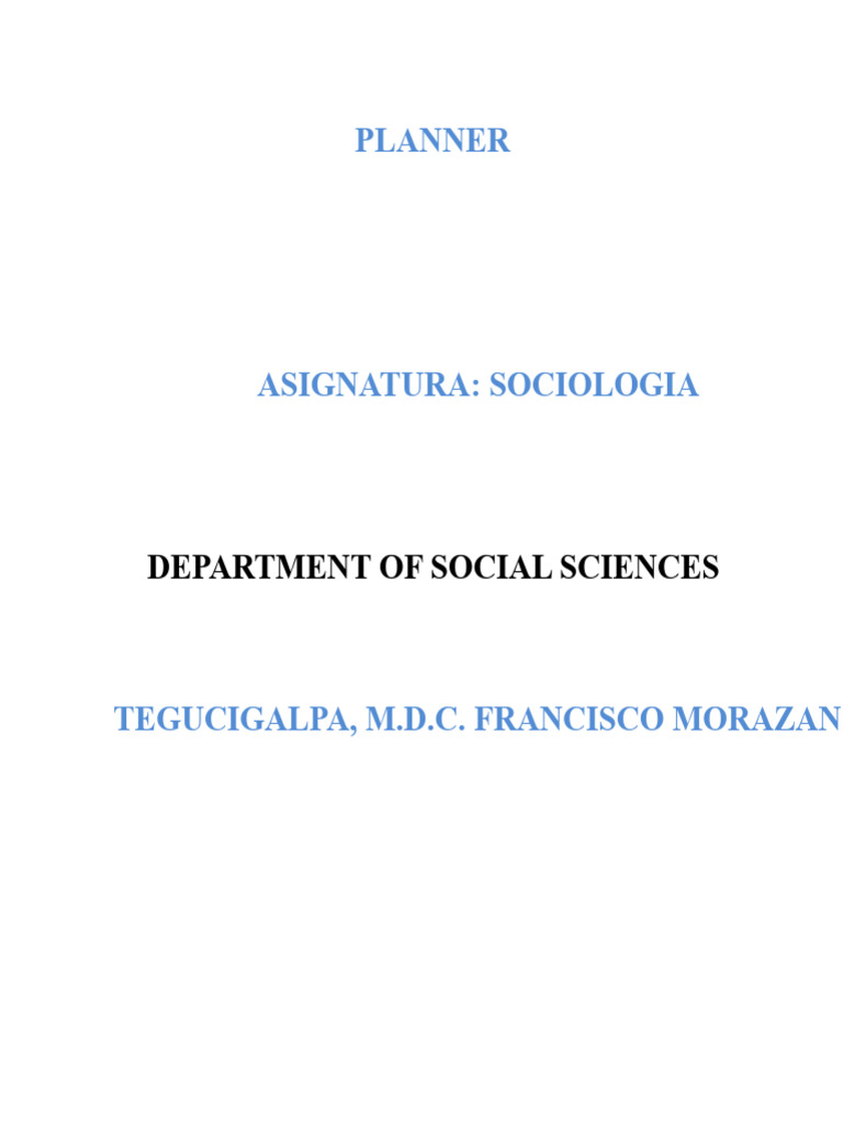 Planner Sociology Philosophy | PDF | Sociology | Knowledge