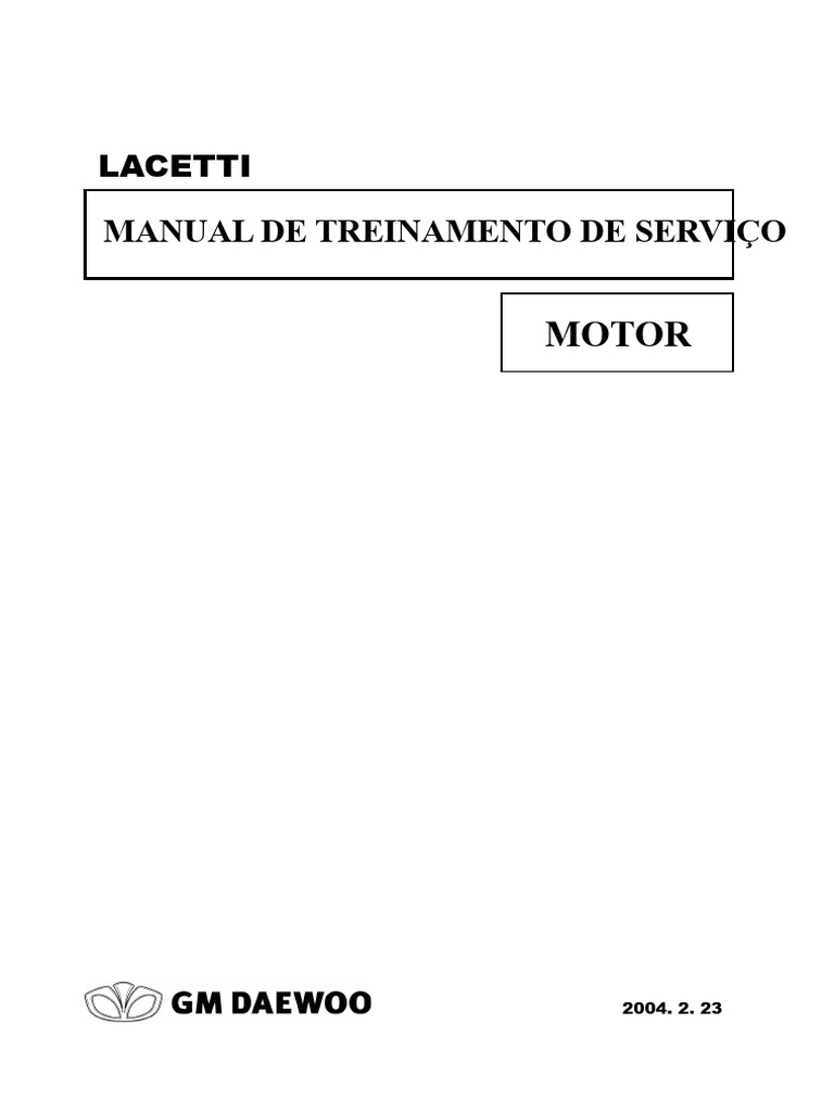 Manual de Treinamento do Motor Lacetti | PDF | Pistão | Bomba