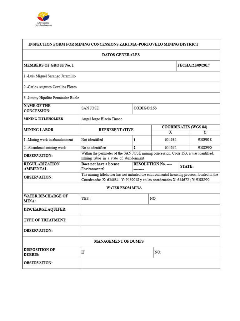 Inspection Report Forms | PDF | Waste | Septic Tank