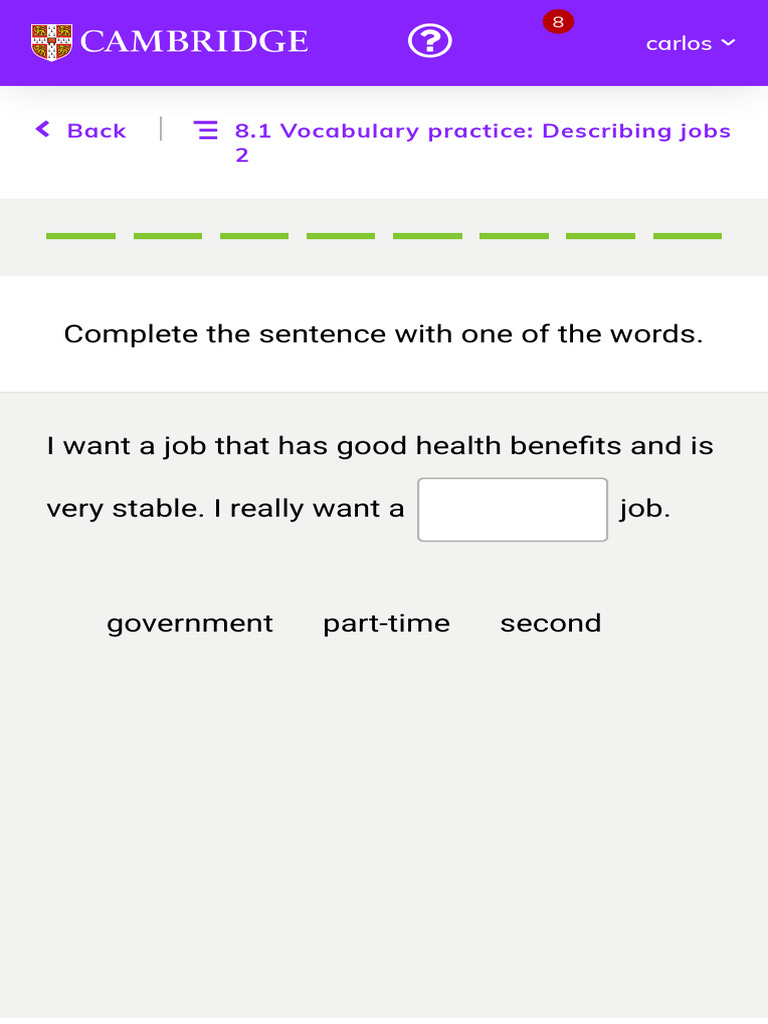 Vocabulary Practice Describing Jobs 2 Cambridge One | PDF