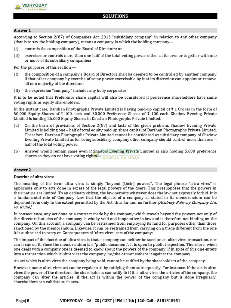 Chapter 6 - Companies Act | PDF | Business | Private Law