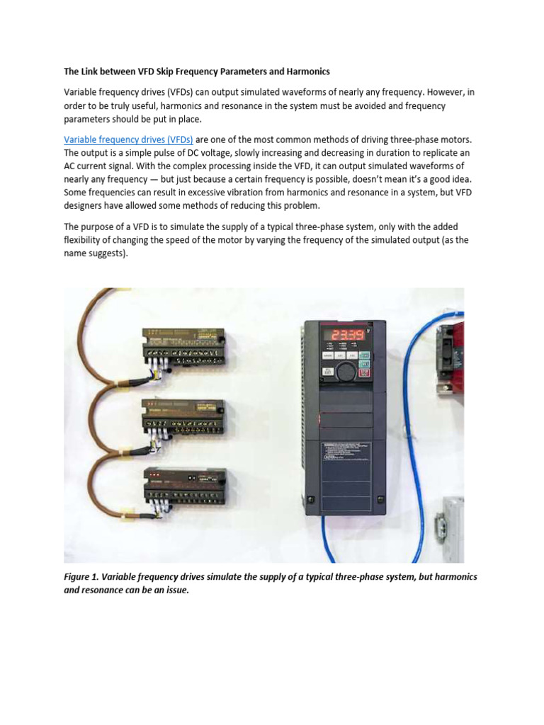 VFD Skip Frequencies and Harmonics Explained | PDF | Power (Physics ...