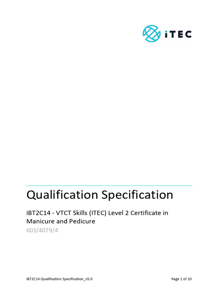 VTCT Level 2 Manicure & Pedicure Guide | PDF | Learning