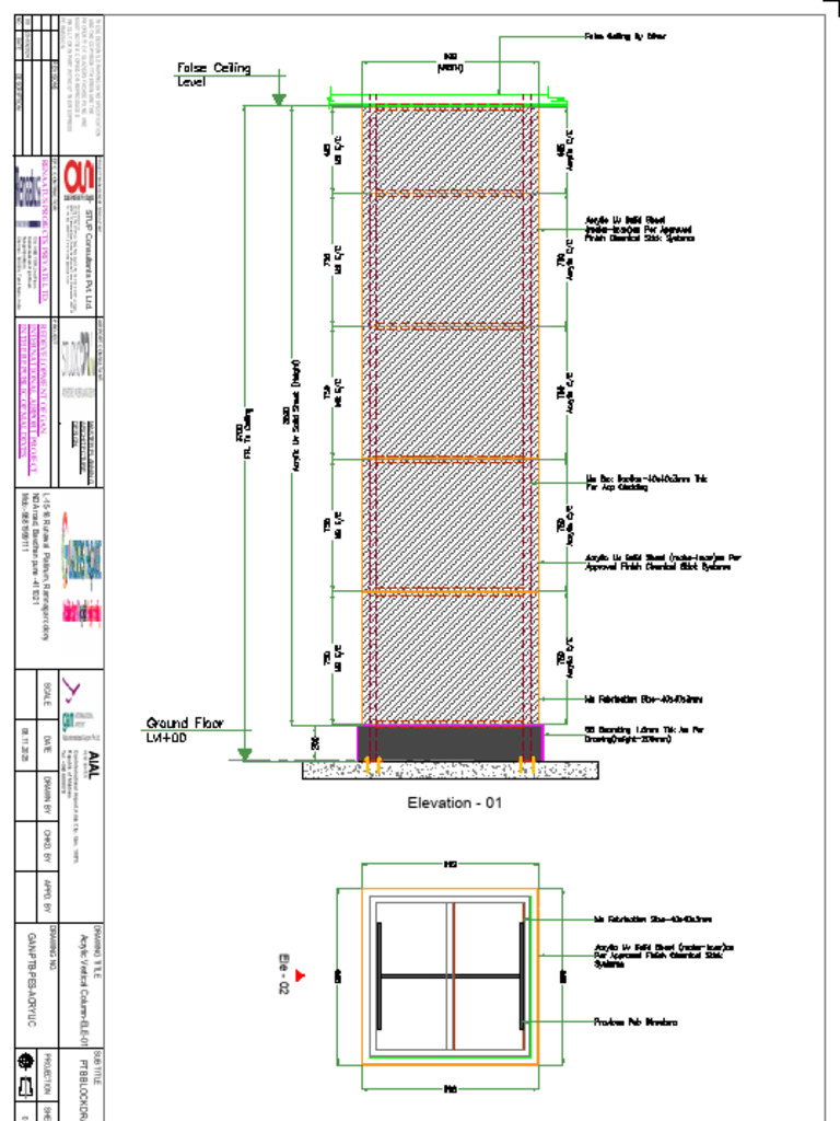 R01 - PTB Acrylic Vertical Column-PES-01 | PDF