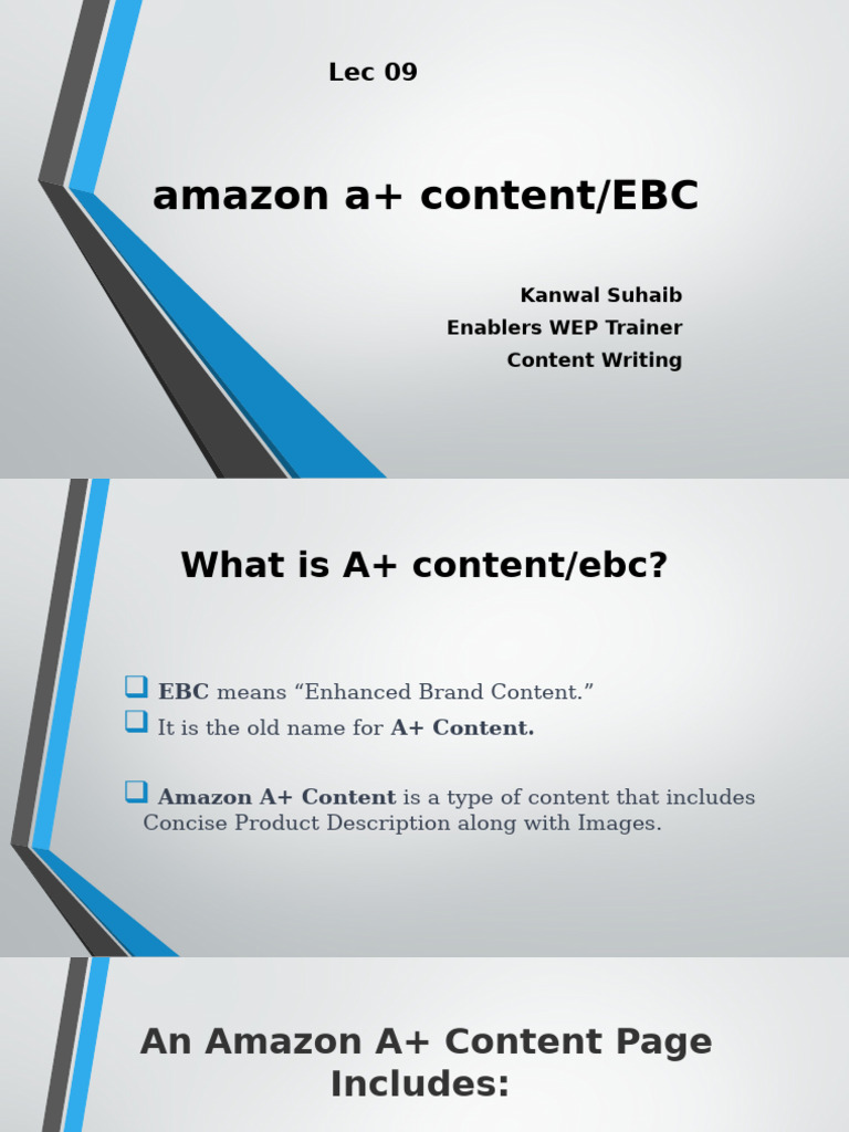 Amazon A+ Content Guide and Modules | PDF