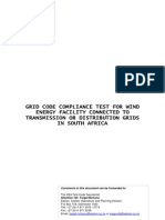 Grid Code Compliance Test For Wind Energy Facilities Connected To The South Africa Transmission and Distribution Networks