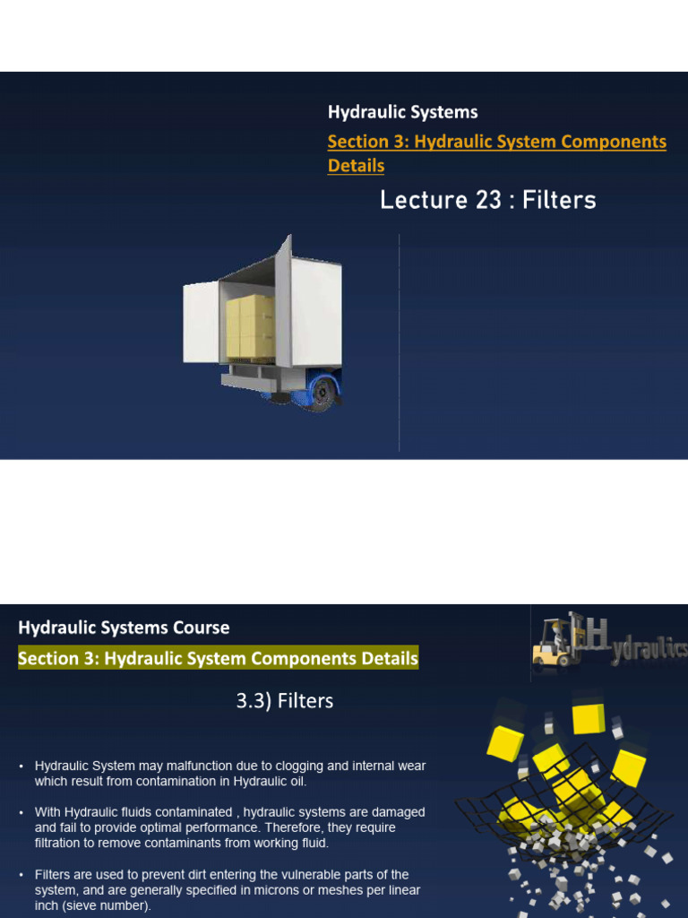 Hydraulic Filter Types and Functions | PDF