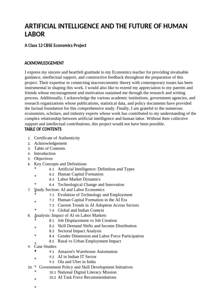 AI Future of Human Labor Complete | PDF | Artificial Intelligence ...