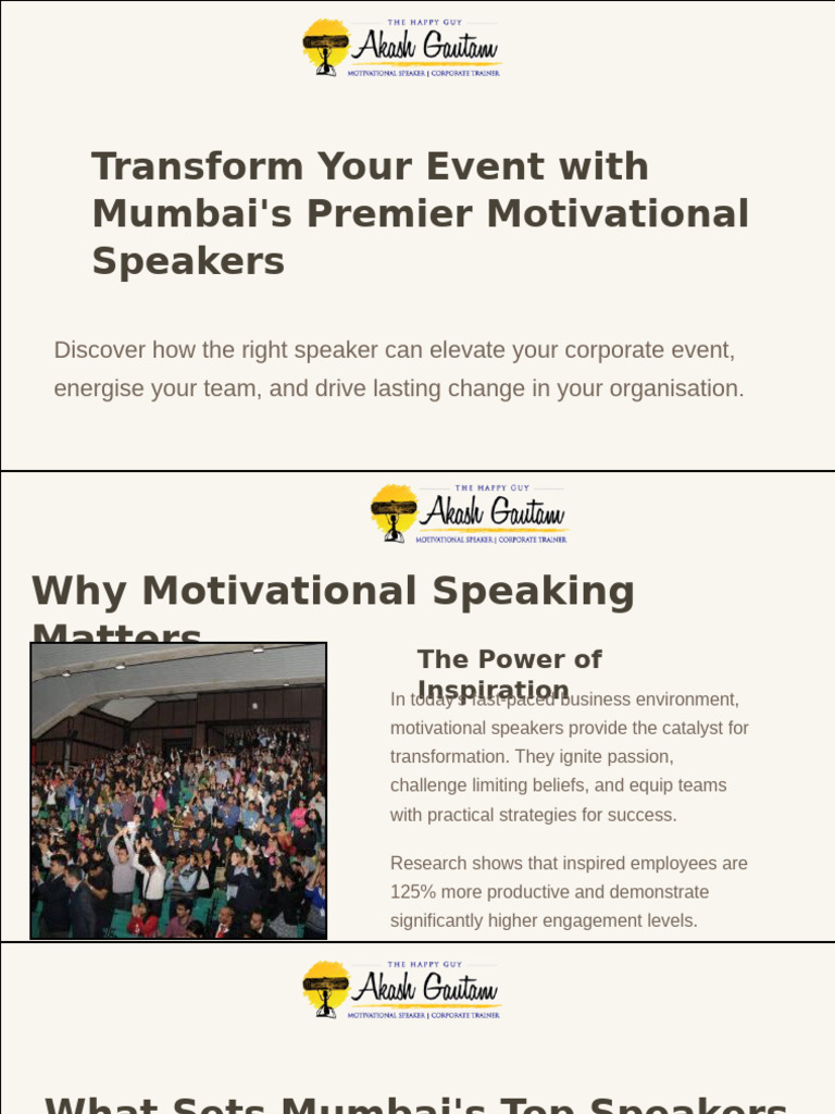 Motivational Speaker in Mumbai | PDF | Leadership | Motivational
