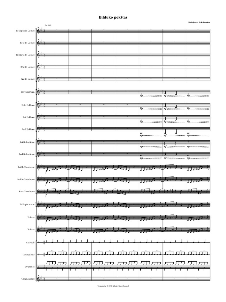 Partition pour ensemble de cuivres | PDF | Cuivres (musique) | Aérophones