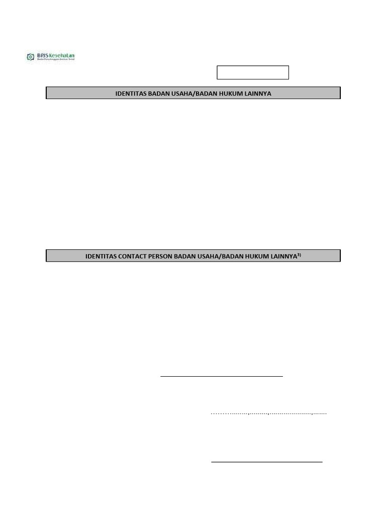 Identitas Badan Usaha dan PIC | PDF