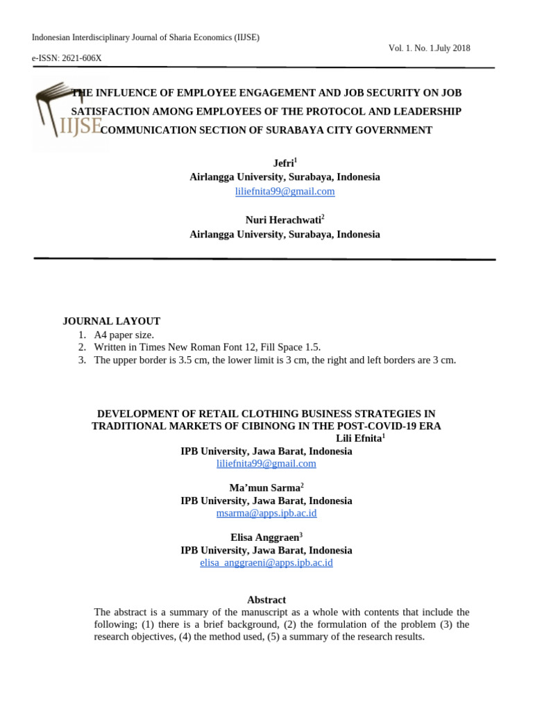 Template Jurnal Iijse Fix | PDF | Data | Methodology