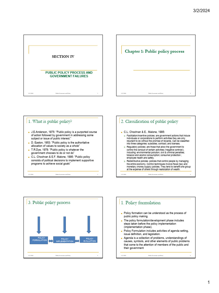 Public Policy Process and Failures | PDF | Policy | Economics