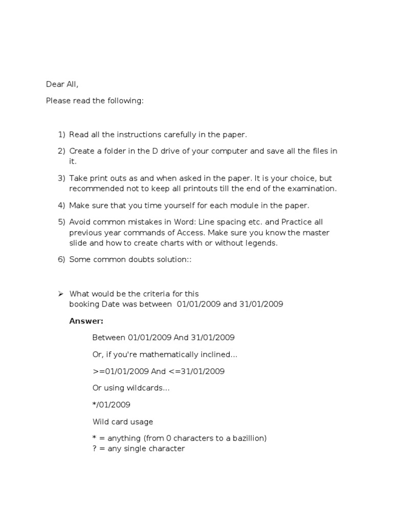 ICT Practical Exam Preparation Tips | PDF | Integer (Computer Science ...