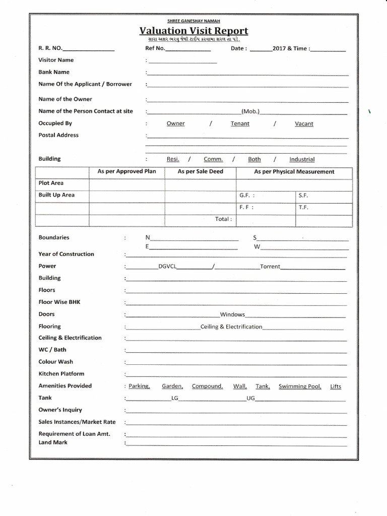 Site Visit Sheet | PDF