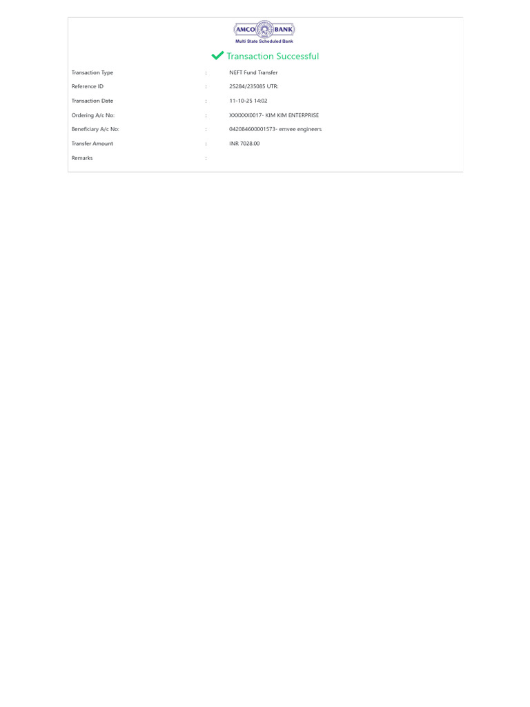 Emvee Engineers Payment | PDF