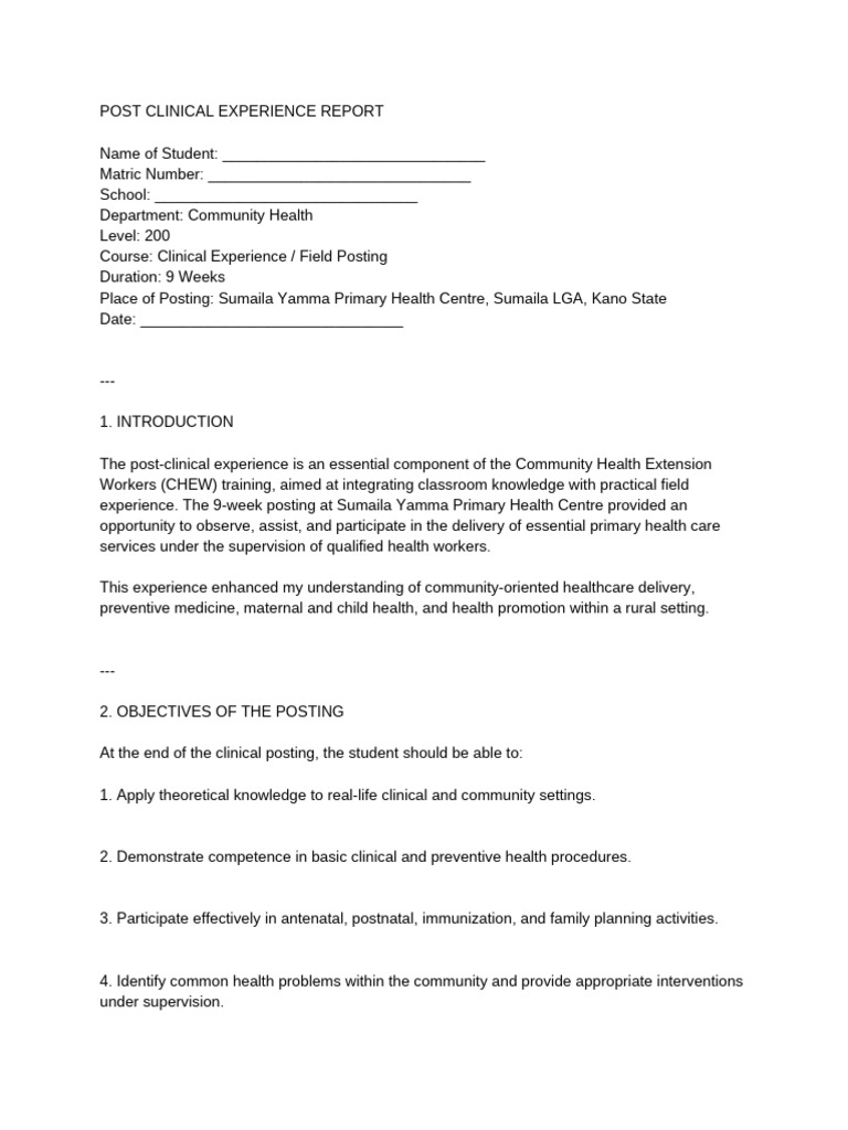 Post Clinical Experience Report | PDF | Vaccines | Health Care