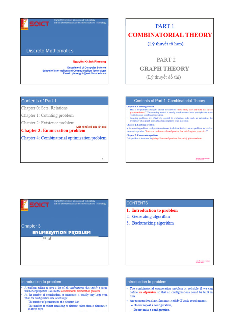 Combinatorial Enumeration Algorithms | PDF | Permutation | Combinatorics