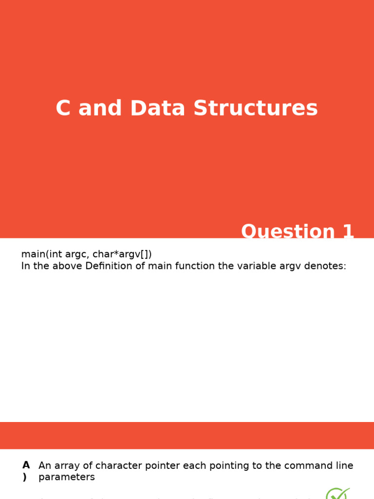 C Programming and Data Structures Quiz | PDF | Pointer (Computer ...