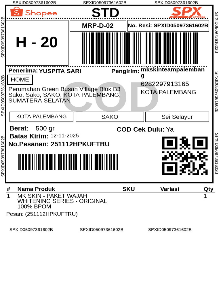 COD Order Details for MK Skin Product | PDF