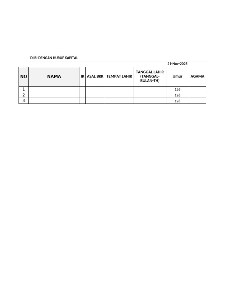 TSI Form Database Nov2025 | PDF