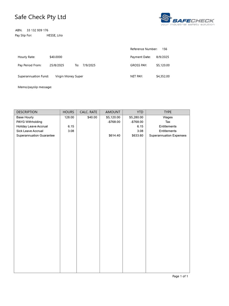 Payslip Safe Check | PDF