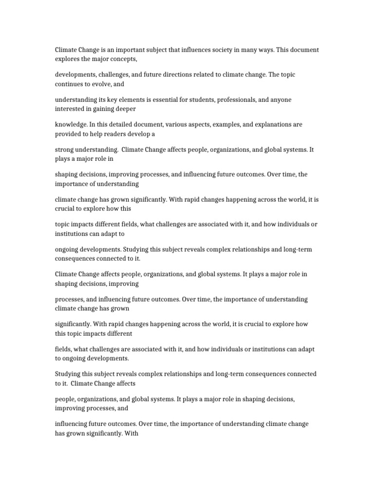 Climate Change | PDF | Climate Change | Climate