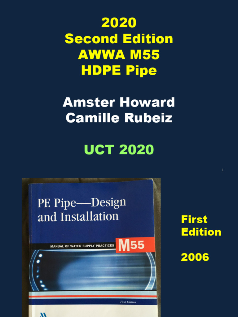 2020 AWWA M55 HDPE Pipe Guidelines | PDF | Pipe (Fluid Conveyance ...