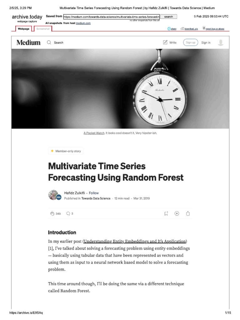 Multivariate Time Series | PDF