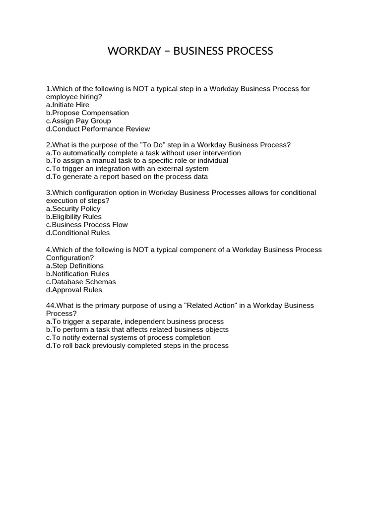 Workday - Business Process | PDF