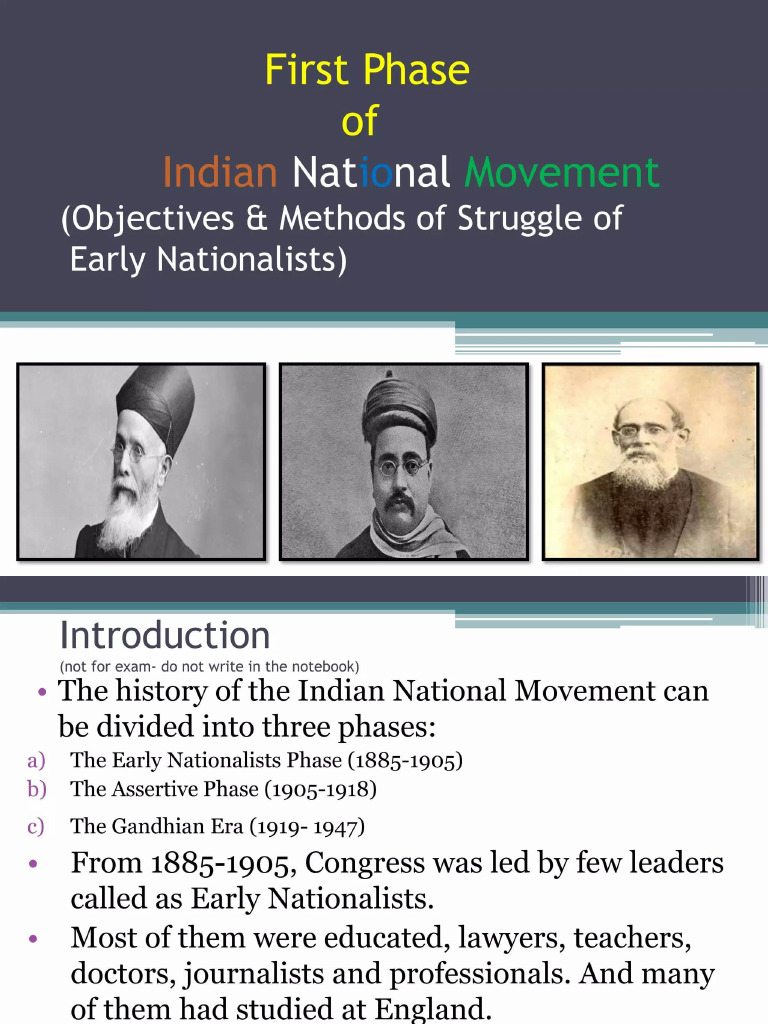 First Phase of Indian National Movement | PDF