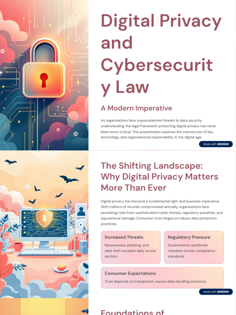 Martirosyan - Digital Privacy and Cybersecurity Law | PDF | Security ...
