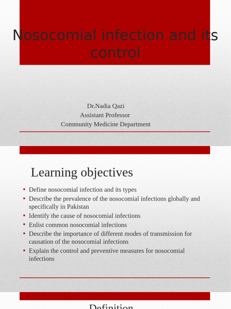 Nosocomial Infections: Types and Control | PDF | Hospital Acquired ...